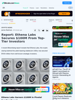 Report: Ethena Labs Secures $100M From Top-Tier Investors – Crypto News Bitcoin News