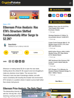 Ethereum Price Analysis: Has ETH's Structure Shifted Fundamentally After Surge to $2.2K?