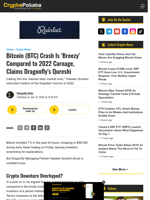 Bitcoin (BTC) Crash Is 'Breezy' Compared to 2022 Carnage, Claims Dragonfly's Qureshi