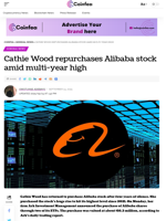 Cathie Wood repurchases Alibaba stock amid multi-year high - Coinfea