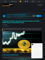 ETH Price Prediction: Momentum Dead in the Water at $1,844 — $1,887 Make-or-Break Within 7 Days - Blockchain.News