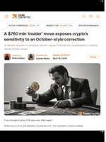 A $760 mln 'insider' move exposes crypto’s sensitivity to an October-style correction - AMBCrypto