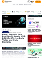 Bitget Expands into Real-World Assets With BGUSD, Offering Daily Yields and High Liquidity – Branded Spotlight Bitcoin News