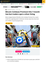 Bitcoin Coinbase Premium Hits 7-month Low: Is $95K Next?