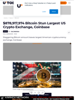 $878,917,974 Bitcoin Stun Largest US Crypto Exchange, Coinbase