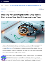 This Tiny AI Coin Might Be the Only Token That Makes Your 2025 Dreams Come True