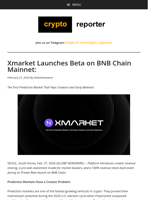 Xmarket Launches Beta on BNB Chain Mainnet: