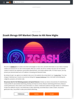 Zcash Shrugs Off Market Chaos to Hit New Highs - Brave New Coin