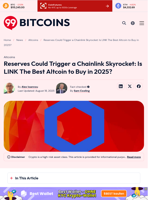 Chainlink Reserve Cementing LINK As The Best Altcoin To Buy