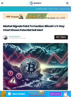 Market Signals Point To Caution: Bitcoin's 3-Day Chart Shows Potential Sell Alert