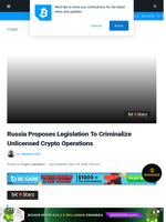 Russia Proposes Legislation To Criminalize Unlicensed Crypto Operations | Bitcoinist.com