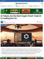 AI Tokens Are the Next Crypto Trend—Ozak AI Is Leading the List