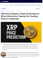 XRP Price Prediction; Stellar (XLM) News & Which Altcoins Are Topping The Trending Charts In September