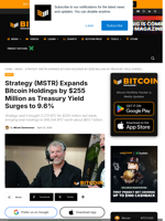 Strategy (MSTR) Boosts Bitcoin Holdings By $255 Million
