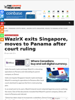 WazirX exits Singapore, moves to Panama after court ruling - The Crypto News Wire
