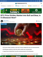 BTC Price Divides Market Into Bull and Bear, Is It Altseason Now? - TheNewsCrypto