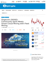 Dogecoin (DOGE): Community Spirit Meets Smart Cloud Mining with Fleet Mining