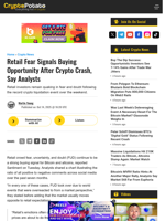 Retail Fear Signals Buying Opportunity After Crypto Crash, Say Analysts