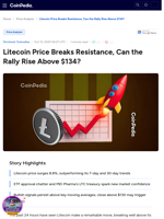 Litecoin Price Breaks Resistance, Can the Rally Rise Above $134?