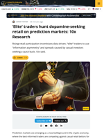 Elite Traders Hunt Retail Investors On Prediction Markets