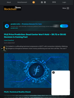 FILE Price Prediction: Dead Center Won't Hold — $0.72 or $0.82 Decision Is Coming Fast - Blockchain.News
