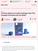 X Money Adds Live Crypto Cashtags: Coin Discovery Revolution?