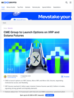 CME's New XRP and Solana Futures Options Could Be Bullish