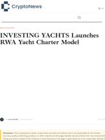 INVESTING YACHTS Launches RWA Yacht Charter Model