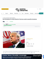 Iran threatens to close Strait of Hormuz amid ceasefire tensions