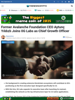 Former Avalanche Foundation CEO Aytunç Yıldızlı Joins 0G Labs as Chief Growth Officer - TheNewsCrypto