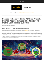 Pepeto vs Pepe vs Little PEPE as Presale Pushes Pepeto Toward The Next x100 Meme Coin In This Bull Run