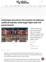 Anthropic becomes focal point of national political debate amid legal fight with US government