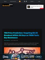 TRX Price Prediction: Targeting $0.35 Breakout Within 30 Days as TRON Tests Key Resistance - Blockchain.News