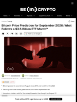 Bitcoin Price Prediction for September 2026: What Follows a $3.5 Billion ETF Month?