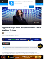 Ripple CTO Steps Down, Accepts New Offer – What You Need To Know | Bitcoinist.com