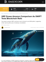 XRP Draws Amazon Comparison As SWIFT Tests Blockchain Rails - DailyCoin