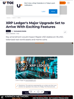XRP Ledger's Major Upgrade Set to Arrive With Exciting Features