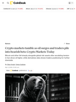 Crypto selloff deepens with $400 million liquidations and rising short interest