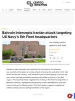 Bahrain intercepts Iranian attack targeting US Navy's 5th Fleet headquarters
