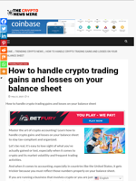 How to handle crypto trading gains and losses on your balance sheet - The Crypto News Wire