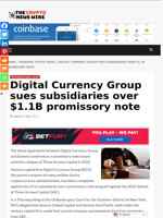 Digital Currency Group sues subsidiaries over $1.1B promissory note - The Crypto News Wire