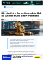 Bitcoin Price Gains Pace but Bearish Pattern Still in Play