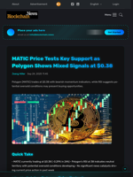 MATIC Price Tests Key Support as Polygon Shows Mixed Signals at $0.38 - Blockchain.News