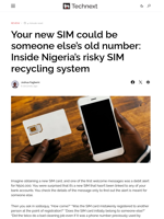 Your new SIM could be someone else’s old number: Inside Nigeria’s risky SIM recycling system - Technext