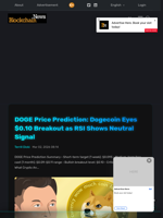 DOGE Price Prediction: Dogecoin Eyes $0.10 Breakout as RSI Shows Neutral Signal - Blockchain.News