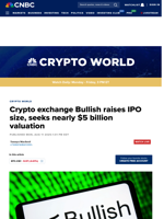 Crypto exchange Bullish raises IPO size, seeks nearly $5 billion valuation