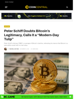 Peter Schiff Doubts Bitcoin’s Legitimacy, Calls It a “Modern-Day Tulip” - CoinCentral
