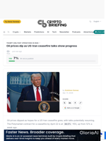 Oil prices dip as US-Iran ceasefire talks show progress