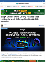 BingX Unveils World Liberty Finance Spot Listing Carnival, Offering 900,000 WLFI in Rewards
