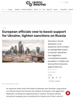 European officials vow to boost support for Ukraine, tighten sanctions on Russia
